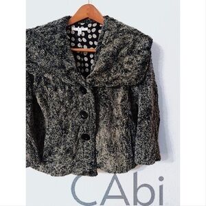 CAbi faux fur cropped jacket NWOT